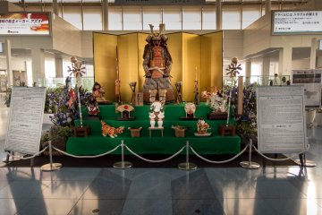 Within this terminal building are several impressive displays including this one that features Samurai Armor